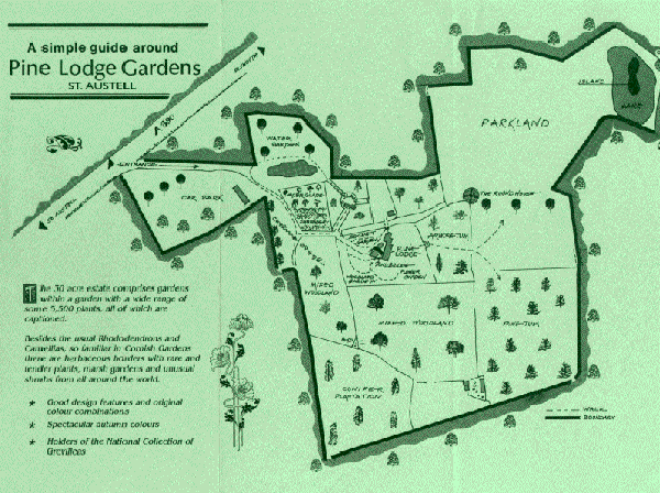 Interactive plan of Pine Lodge garden